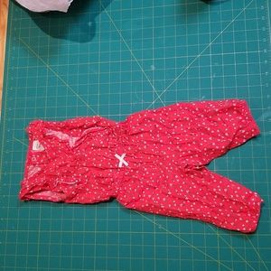 5/$20 Carter's Floral Red Jumpsuit 6 Months